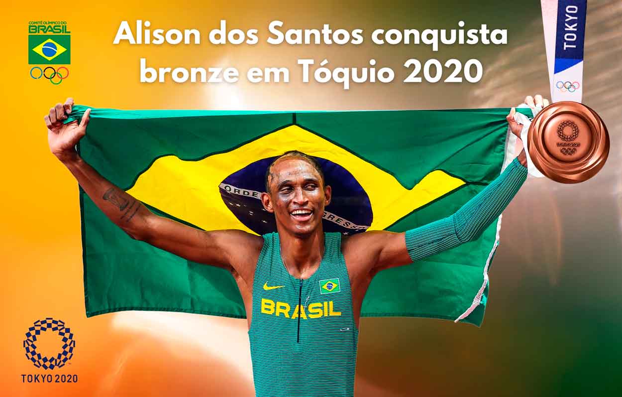 Alison dos Santos conquista bronze em Tóquio na melhor prova da história dos 400m com barreiras