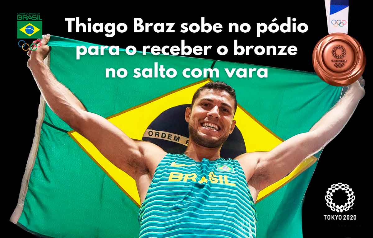Cinco anos após medalha de ouro, Thiago Braz sobe no pódio para o bronze no salto com vara em Tóquio