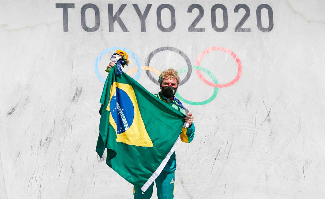 Pedro Barros escreve o nome do Time Brasil na história do skate olímpico ao conquistar medalha de prata