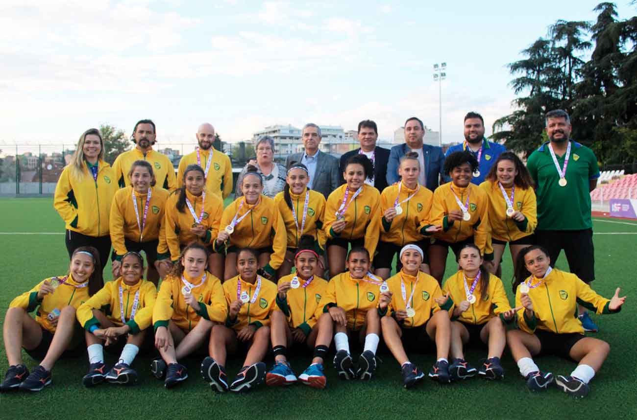 Brasil é campeão no futebol feminino nos Jogos Mundiais Escolares sub 15 em Belgrado