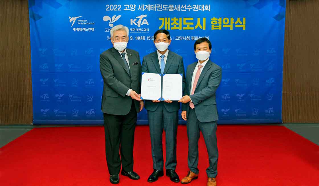 World Taekwondo e prefeitura de Goyang firmam contrato para realização do Campeonato Mundial de Poomsae de 2022