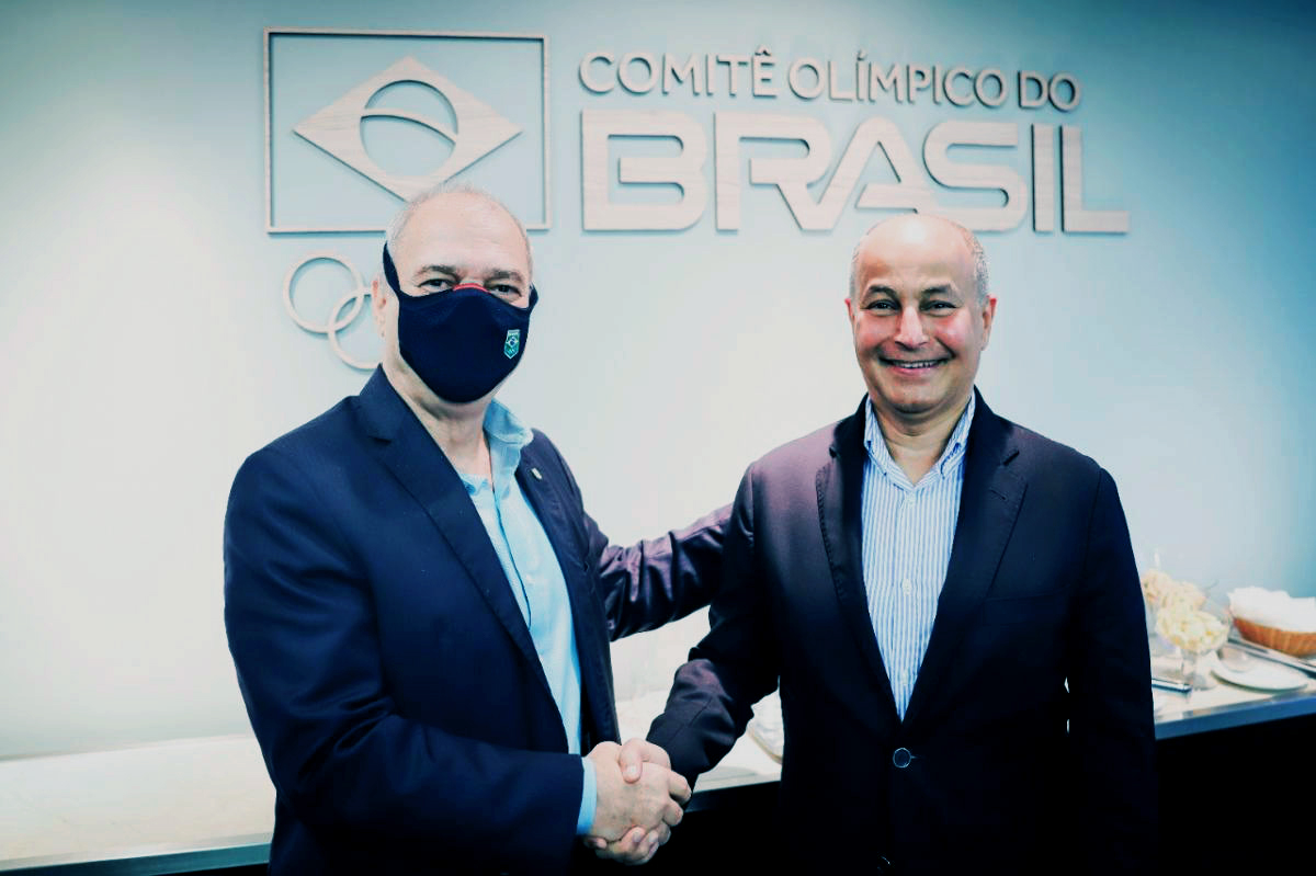 Presidente da Federação Internacional de Natação visita o Comitê Olímpico do Brasil