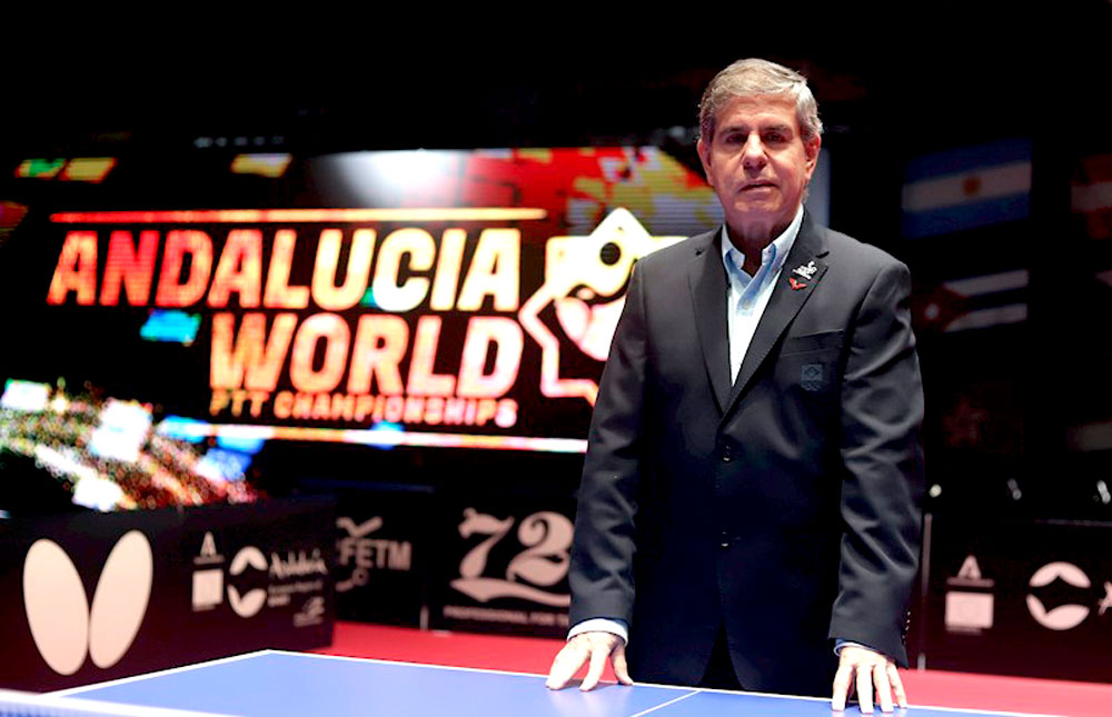 Autoridade máxima da ITTF no Mundial, Alaor Azevedo demonstra no exterior a evolução do tênis de mesa brasileiro